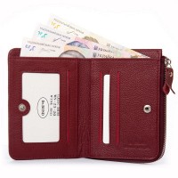 Женский кожаный кошелек Classik  DR. BOND WN-23-20 wine-red