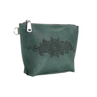 Косметичка из кожи зеленая HiArt Mehendi Classic CB-01-S19-5920-T006