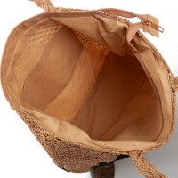 Пляжная плетеная сумка PODIUM 1036 khaki black