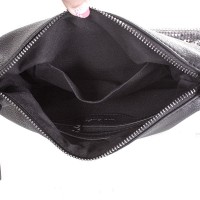Сумка-клатч черная женская из качественного кожзаменителя MUGLER