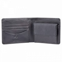 Кожаный мужской кошелек с RFID защито1 Visconti ht7 blk