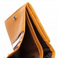 Женский кожаный кошелек Bright DR. BOND WS-219 yellow