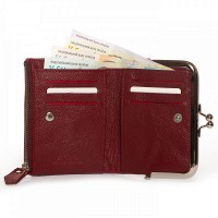 Женский кожаный кошелек Classik  DR. BOND WN-23-13 wine-red
