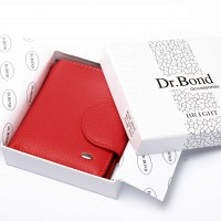 Женский кожаный кошелек Bright DR. BOND WS-415-1 red