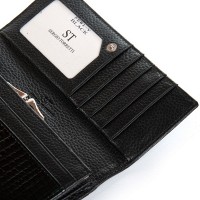 Женский кожаный лаковый кошелек SERGIO TORRETTI FEW1-V black