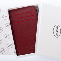 Женский кожаный кошелек Classik  DR. BOND WN-23-16 wine-red