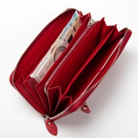 Женский кожаный кошелек Bright DR. BOND W201 red