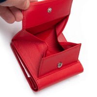 Женский кожаный кошелек Bright DR. BOND WS-219 red