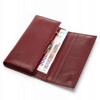 Женский кожаный кошелек Bright DR. BOND W46-2 wine red