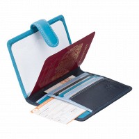 Кожаная обложка для паспорта Visconti rb75 blue m