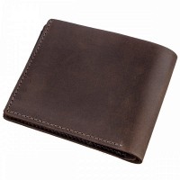 Тёмно-коричневое портмоне из натуральной кожи GRANDE PELLE 11227