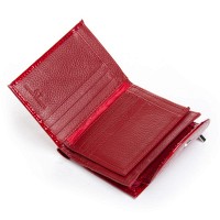 Женский кожаный лаковый кошелек SERGIO TORRETTI FEW44-1 red