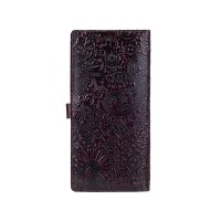 Тревел-кейс из кожи Hi Art TC-01 Crystal Brown Silk Mehendi Art