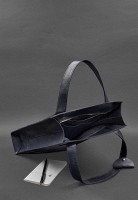 Женский кожаный шоппер Бэтси темно-синий краст BN-BAG-10-NAVY-BLUE