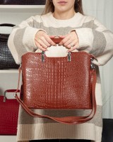 Женская кожаная сумка классическая ALEX RAI 1540-1 camel