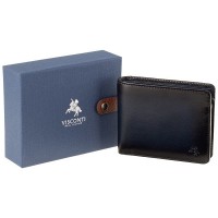 Мужской  кожаный кошелек Visconti AT60 Arthur c RFID (Burnish Blue)