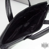 Портфель модерн из кожзама мужской черный Fashion