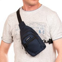 Мужская тканевая сумка-слинг Lanpad 65365 blue
