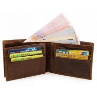 Мужское кожаное коричневое  портмоне TIDING BAG 8064B