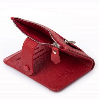 Женский кожаный кошелек Classik  DR. BOND WN-23-17 red