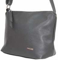 Женская кожаная сумка через плечо Borsacomoda серая 810.021
