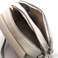Женский молодежный кожаный клатч ALEX RAI 3904 pale grey