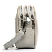 Женский молодежный кожаный клатч ALEX RAI 17006 pale grey