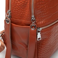 Женский кожаный рюкзак ALEX RAI 95518-9 camel