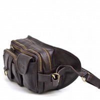 Мужская кожаная сумка-бананка TARWA GC-1560-4lx