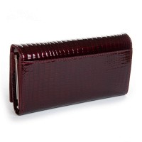 Женский кожаный лаковый кошелек SERGIO TORRETTI FEW1-V wine red