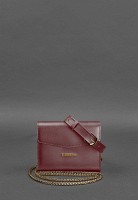 Женская кожаная поясная сумка/кроссбоди BlankNote Mini бордовая BN-BAG-38-2-VIN