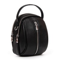 Женский молодежный кожаный клатч ALEX RAI 88082 black