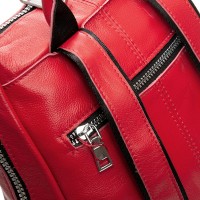 Женский кожаный рюкзак ALEX RAI 8781-9 red