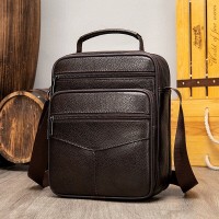 Мужская кожаная тёмно-коричневая сумка Vintage 14991