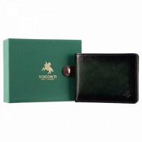 Мужской  кожаный кошелек Visconti AT63 Roland c RFID (Burnish Green)