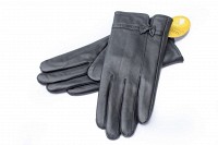 Перчатки женские чёрные кожаные 742s2 M Shust Gloves