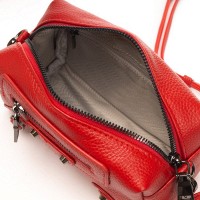 Женский молодежный кожаный клатч ALEX RAI 60072 red