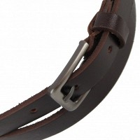 Женский кожаный ремень Skipper 1407-15 темно-коричневый