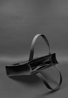 Женская кожаная сумка шоппер Бэтси  BlankNote с карманом черная BN-BAG-10-1-G-KR