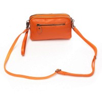 Женский молодежный кожаный клатч ALEX RAI 88085 orange