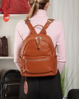 Женский кожаный рюкзак ALEX RAI 8635-9  camel
