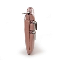 Женская кожаная косметичка-ключница Cosmetic A-00141 pink