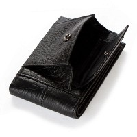 Мужской кожаный зажим для купюр BE BRETTON 168-L24B black