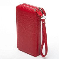 Женский кожаный кошелек Bright DR. BOND W39 red