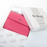 Женский кожаный кошелек Bright DR. BOND WS-33 plum-red