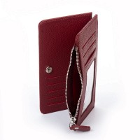Женский кожаный кошелек Classik  DR. BOND WN-23-16 wine-red