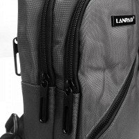 Мужская тканевая сумка-слинг Lanpad 82084 gray