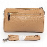 Молодежный клатч из кожи ALEX RAI BM 88083-13 camel
