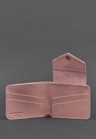 Женское кожаное портмоне  4.2 на кнопке розовое BN-PM-4-2-PINK-PEACH