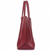 Кожаная сумка POOLPARTY Soho Mini бордовая